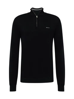 GANT Pullover Strickpullover Troyer Schwarz/schwarz GANT Pullover Strickpullover Troyer Schwarz/schwarz