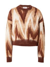 Svetr 'LOTTIE' béžová / hnědá / bílá