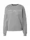 TOMMY HILFIGER Mikina  šedý melír / bílá
