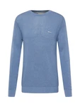 Gant Rundhalspullover Pique-Strickpullover jeansblau melange