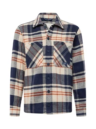 bergangsjacke beige / navy / koralle