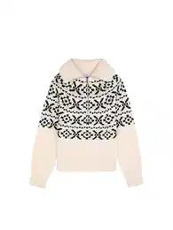 Svetr 'Zipper Jumper ' béžová / černá