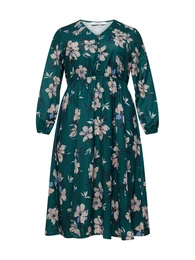 Šaty 'Hailey' tmavě zelená / mix barev