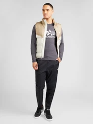 ALPHA INDUSTRIES Shirt dunkelgrau/weiß