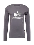 ALPHA INDUSTRIES Shirt dunkelgrau/weiß