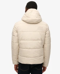 Superdry Steppjacke HOODED SPORTS PUFFR JACKET hellbeige