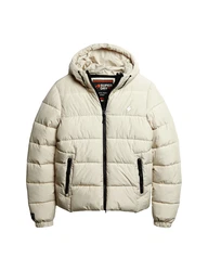 Superdry Steppjacke HOODED SPORTS PUFFR JACKET hellbeige