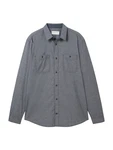 TOM TAILOR Hemd Langarmhemd taubenblau