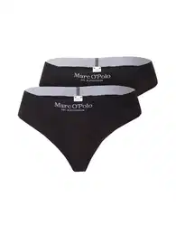 Tanga gaćice 'Iconic' crna / prljavo bijela