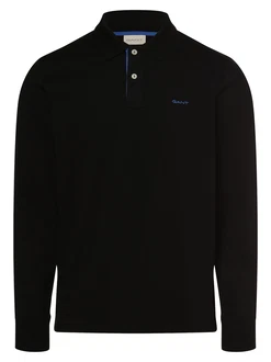 GANT Poloshirt Langarmshirt blau/schwarz