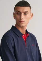 GANT Poloshirt Langarmshirt marine