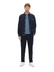 TOM TAILOR T-Shirt mit Frontprint navy/taubenblau