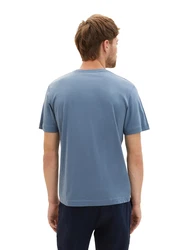 TOM TAILOR T-Shirt mit Frontprint navy/taubenblau