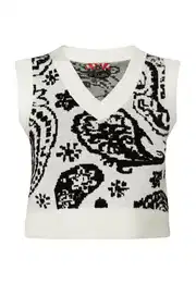 Pulover 'Ucy' crna / bijela