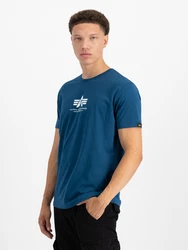 Alpha Industries Rundhalsshirt Basic T marine/weiß