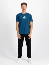 Alpha Industries Rundhalsshirt Basic T marine/weiß