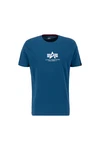 Alpha Industries Rundhalsshirt Basic T marine/weiß