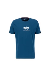 Alpha Industries Rundhalsshirt Basic T marine/weiß