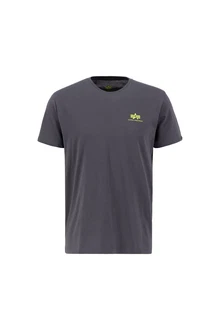 Alpha Industries T-Shirt Rundhalsshirt Backprint T (T-Shirt) zitrone/anthrazit