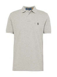 Poloshirt graumeliert / schwarz