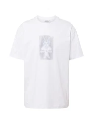 WEEKDAY T-Shirt silbergrau/stone/weiß