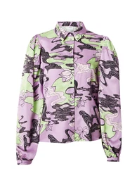 Bluza 'WANDA' svijetlozelena / lila / svijetloljubičasta / crna