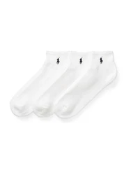 Polo Ralph Lauren Socken 'QUARTER' schwarz/weiß