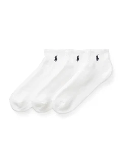Polo Ralph Lauren Socken 'QUARTER' schwarz/weiß