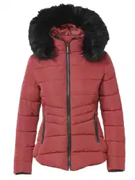 Zimní bunda tmavě červená / černá