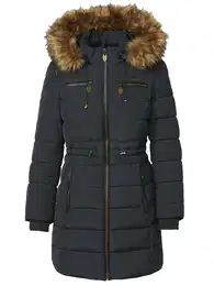 Zimní parka námořnická modř / světle hnědá