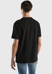 United Colors of Benetton T-Shirt mit Label-Badge grn/schwarz/wei