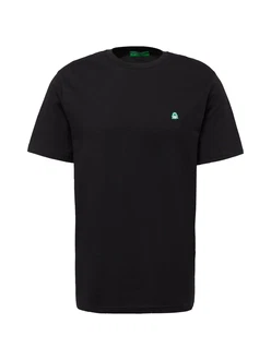 United Colors of Benetton T-Shirt mit Label-Badge grn/schwarz/wei