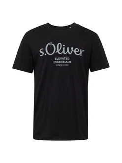 s.Oliver Herren 2139909 T-Shirt Silber/Grau/Silber/Grau