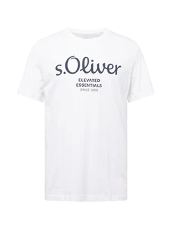 s.Oliver Herren 2139909 T-Shirt Weiß