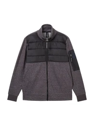 Sweatjacke basaltgrau / schwarz