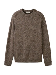 Pullover braun / dunkelgrau / wei