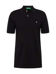 United Colors of Benetton Poloshirt mit Logo in Brusthöhe schwarz