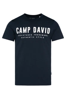 CAMP DAVID T-Shirt mit Logo Print