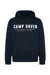 CAMP DAVID Sweatshirt mit Logo-Print nachtblau/weiß
