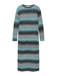 Úpletové šaty tyrkysová / šedá / černá