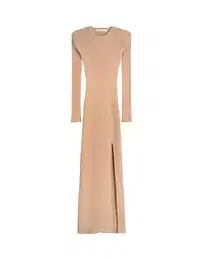 Úpletové šaty písková