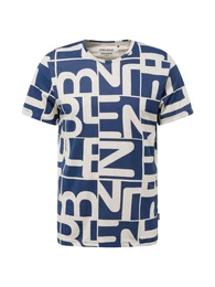 T-Shirt blau / wei