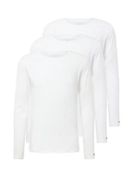 Tommy Hilfiger Underwear Shirt T-Shirt 3P LS Tee mit Markenlabel weiß