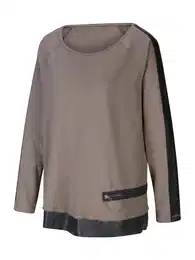 Majica taupe siva / crna