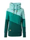 Ragwear Mikina 'Rumika'  zelená / mátová / tmavě zelená