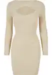 Urban Classics Úpletové šaty / Dámské šaty Cut Out písková