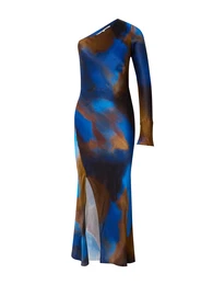 Šaty 'Haylen' modrá / olivová / černá