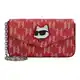 Karl Lagerfeld Torba preko ramena 'Ikonik 2.0'  crvena / tamno crvena / crna / bijela