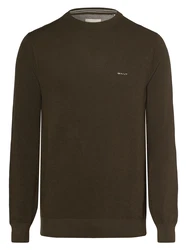Gant Rundhalspullover Pique-Strickpullover Dunkelgrün/Khaki/Dunkelgrün/Khaki/Dunkelgrün/Khaki/Dunkelgrün/Khaki