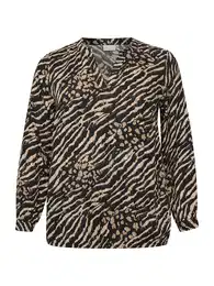 Bluza 'Diana' bež / svijetlosmeđa / crna